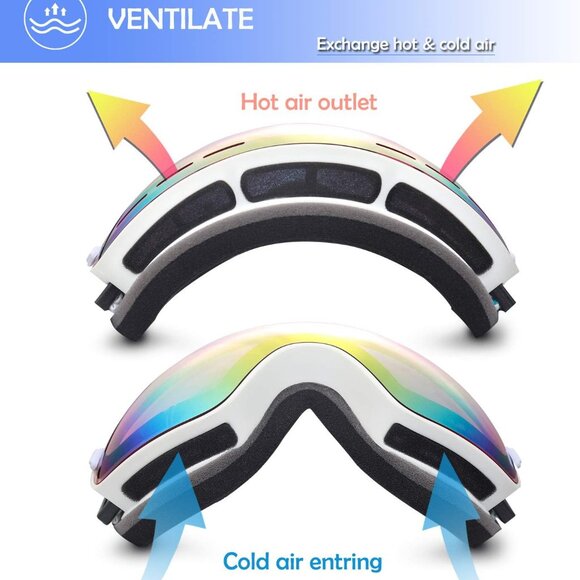 Snowboard Ski Goggles and Detachable Lens - Picture 4 of 6